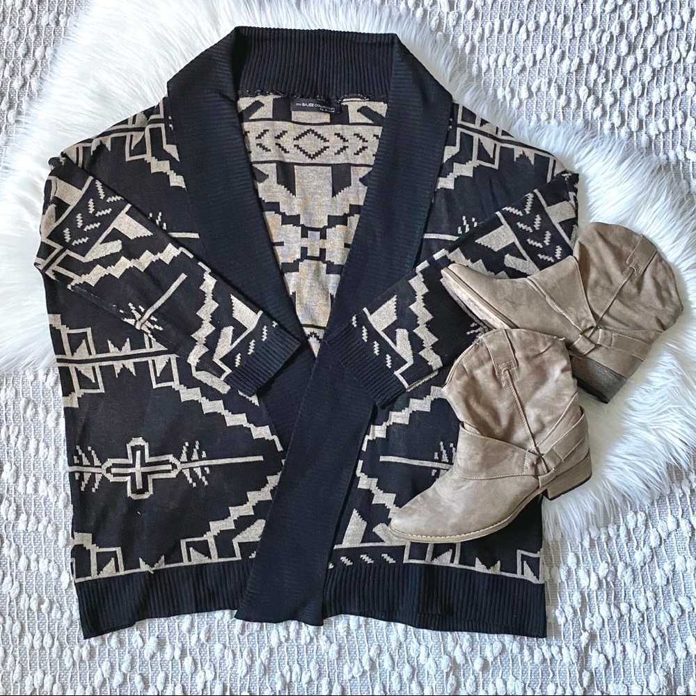 Black & Tan Aztec Cardigan